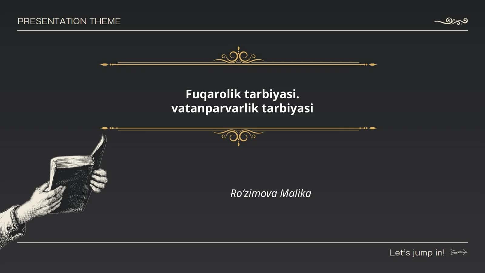 Fuqarolik tarbiyasi.vatanparvarlik tarbiyasi Roʻzimova Malika