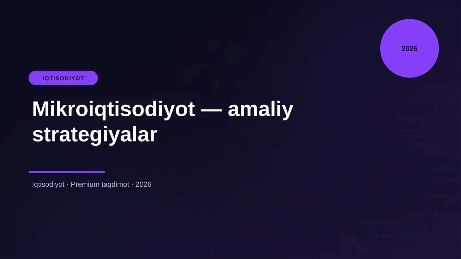 Mikroiqtisodiyot — amaliy strategiyalar