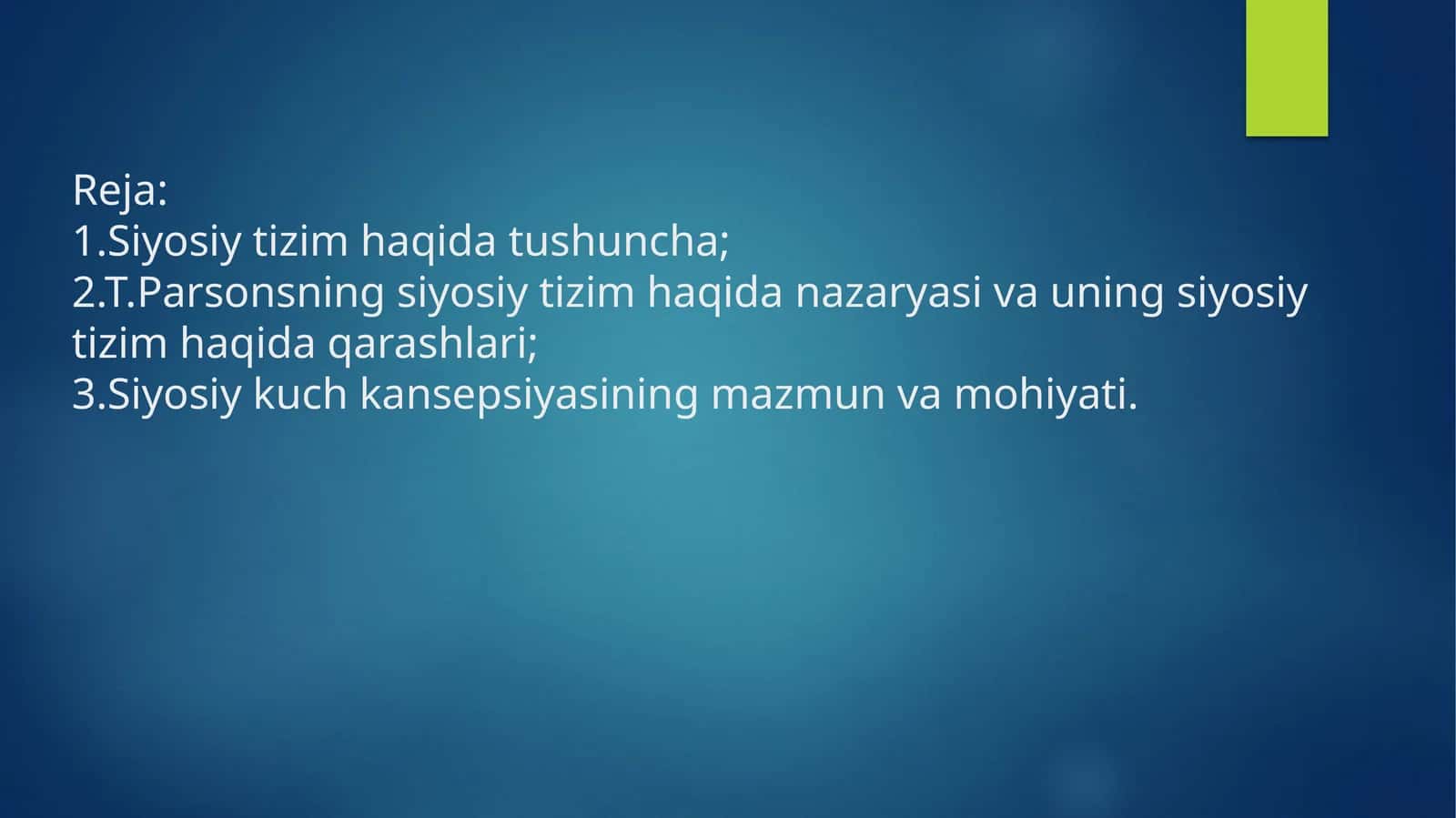 Siyosiy tizim haqida tushuncha
