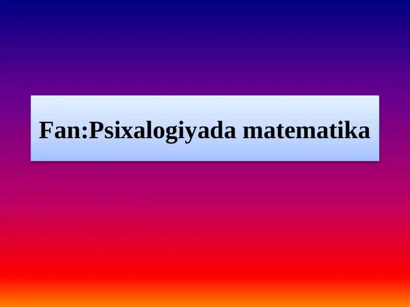 Mavzu:Musbat Sonlar ustida to`rt amalga doir misollar.Kasr Haqida tushunchasi va ullarning ustida amallar
