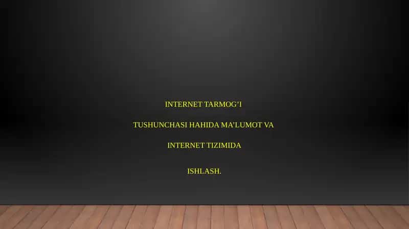 Internet tarmog’i