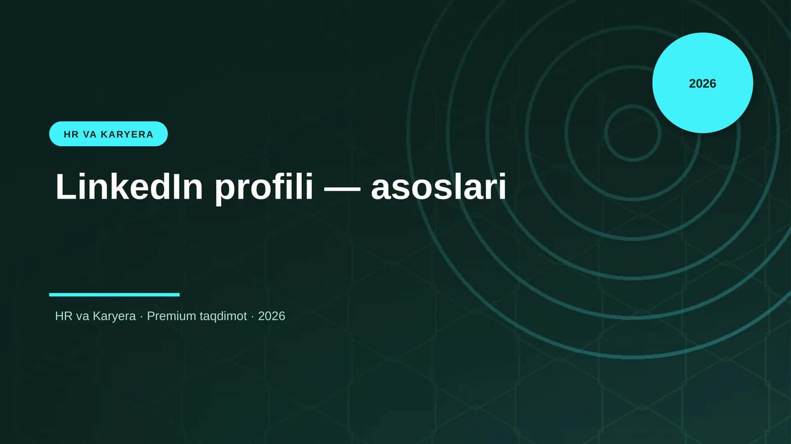 LinkedIn profili — asoslari