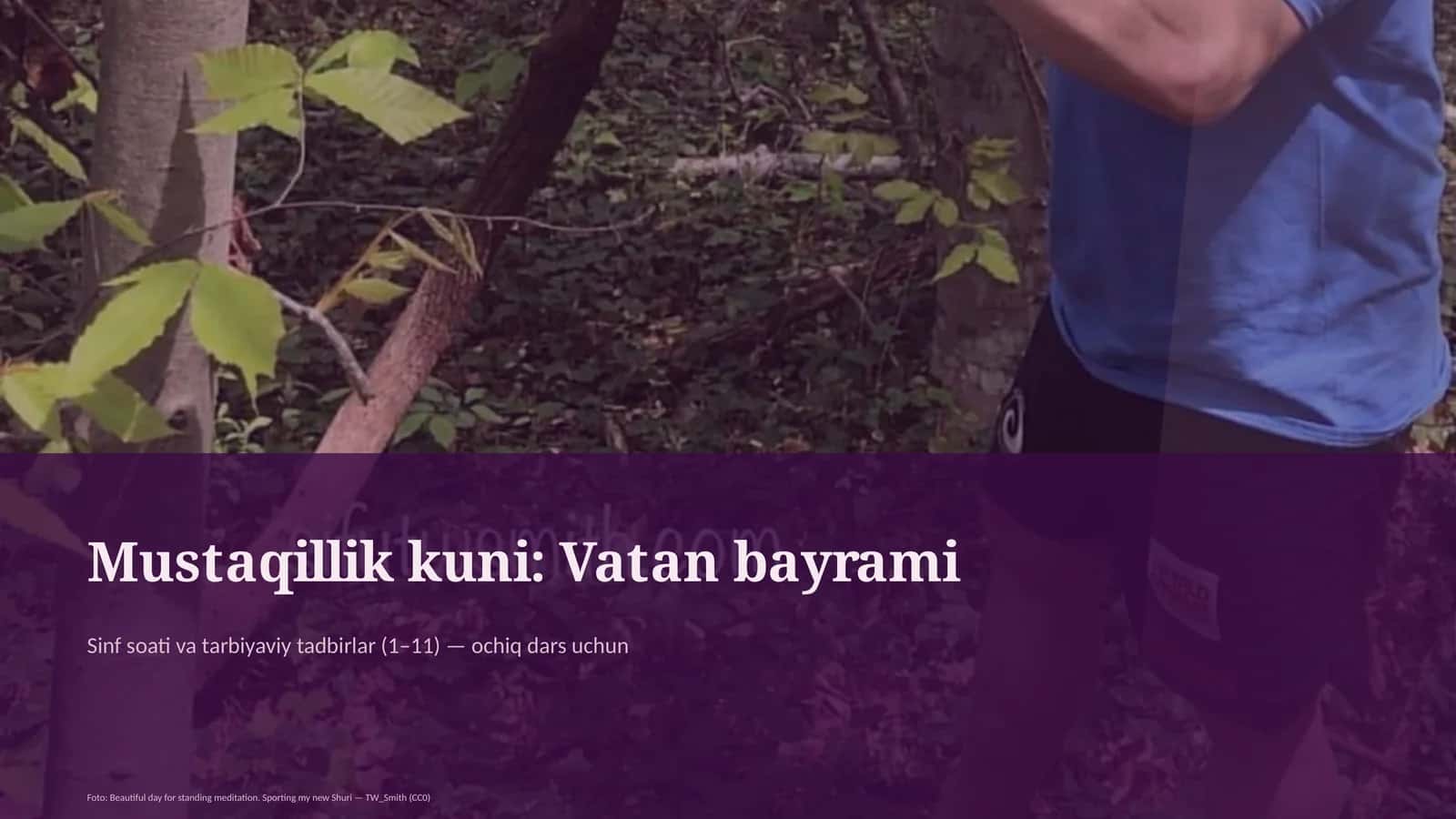 Sinf soati va tarbiyaviy tadbirlar (1–11) — ochiq dars uchun