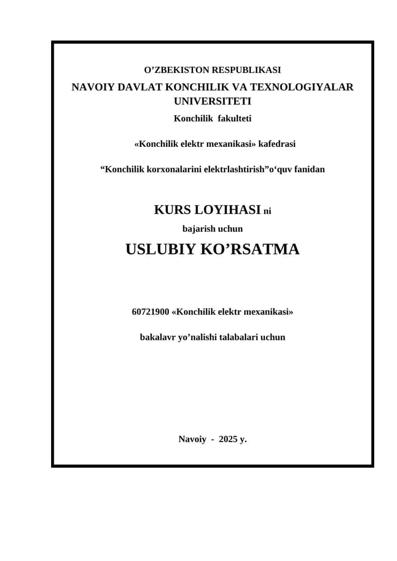 Kon korxonalarini elektrlashtirish
