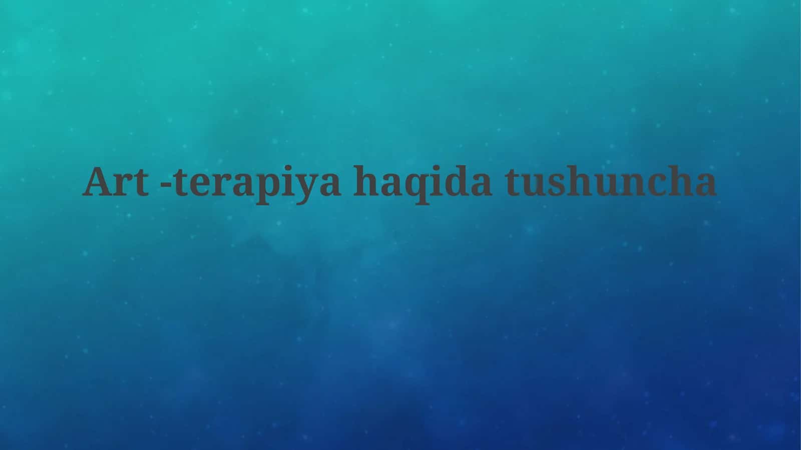 San'at terapiyasi