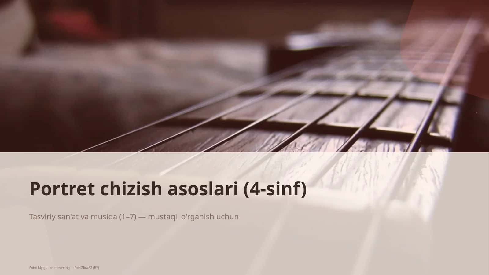 Portret chizish asoslari (4-sinf)