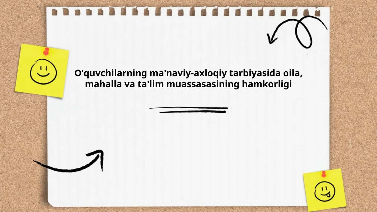 Oʻquvchilarning ma'naviy-axloqiy tarbiyasida oila, mahalla va ta'lim muassasasining hamkorligi