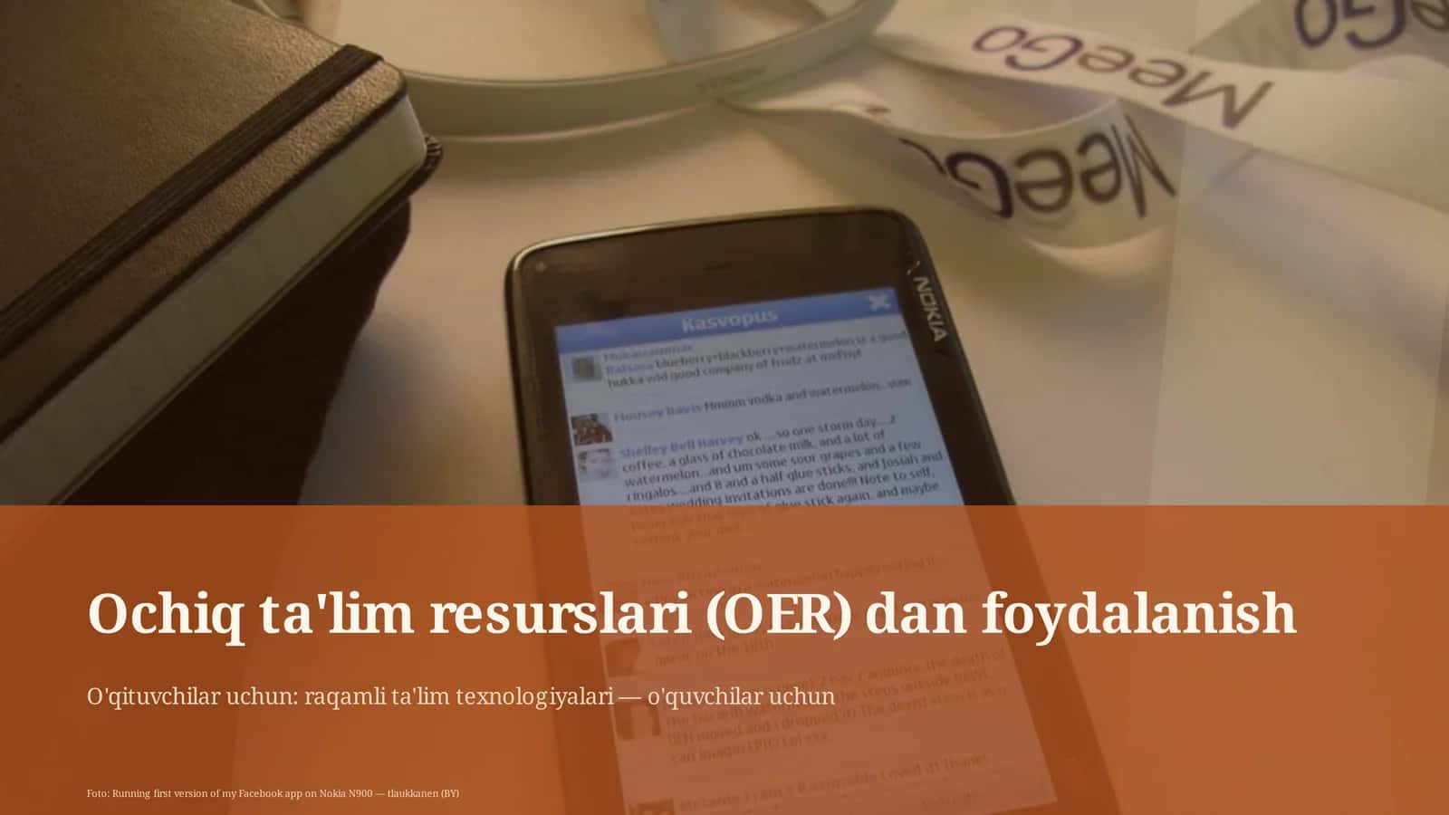 Ochiq ta'lim resurslari (OER) dan foydalanish