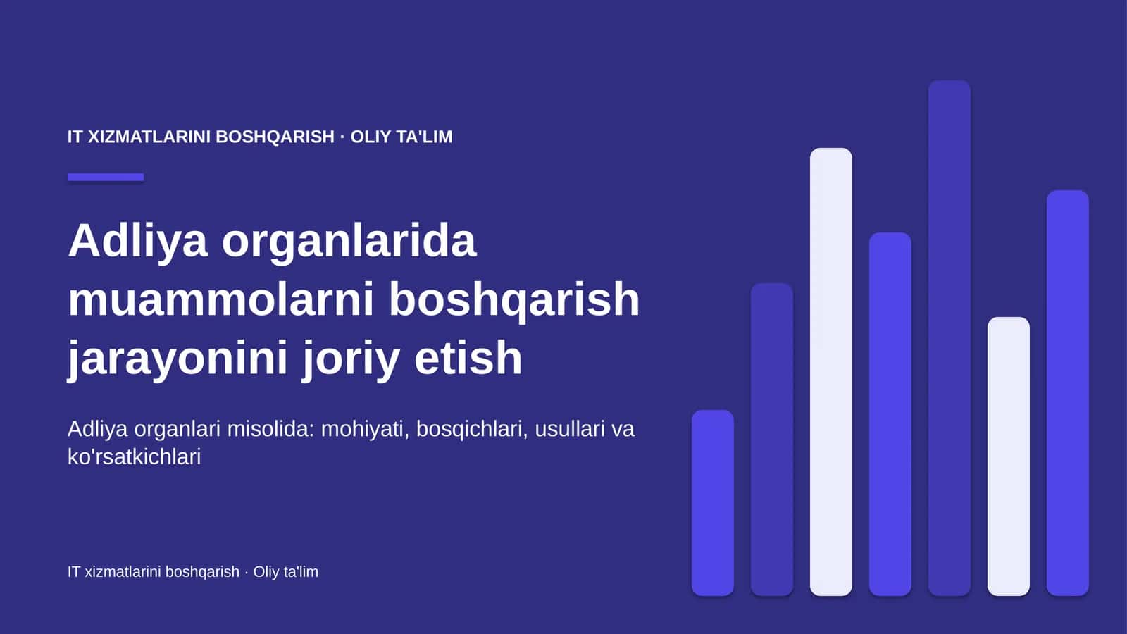 adliya organlarida muammolarni boshqarish jarayonini joriy etish 1604