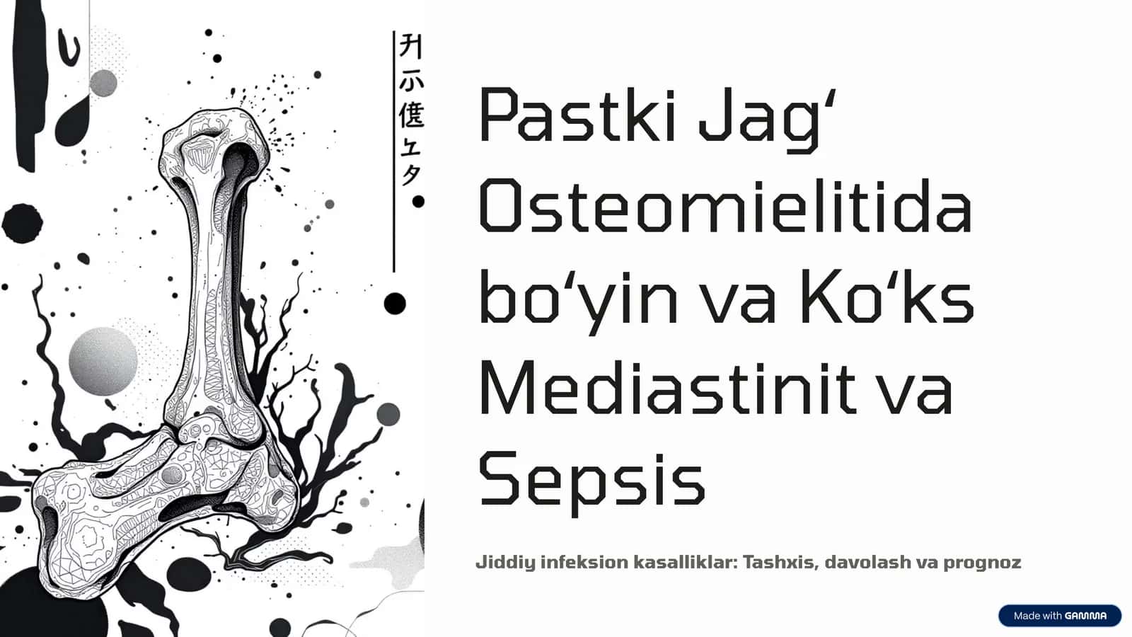 Pastki Jagʻ Osteomielitida boʻyin va Koʻks Mediastinit va Sepsis