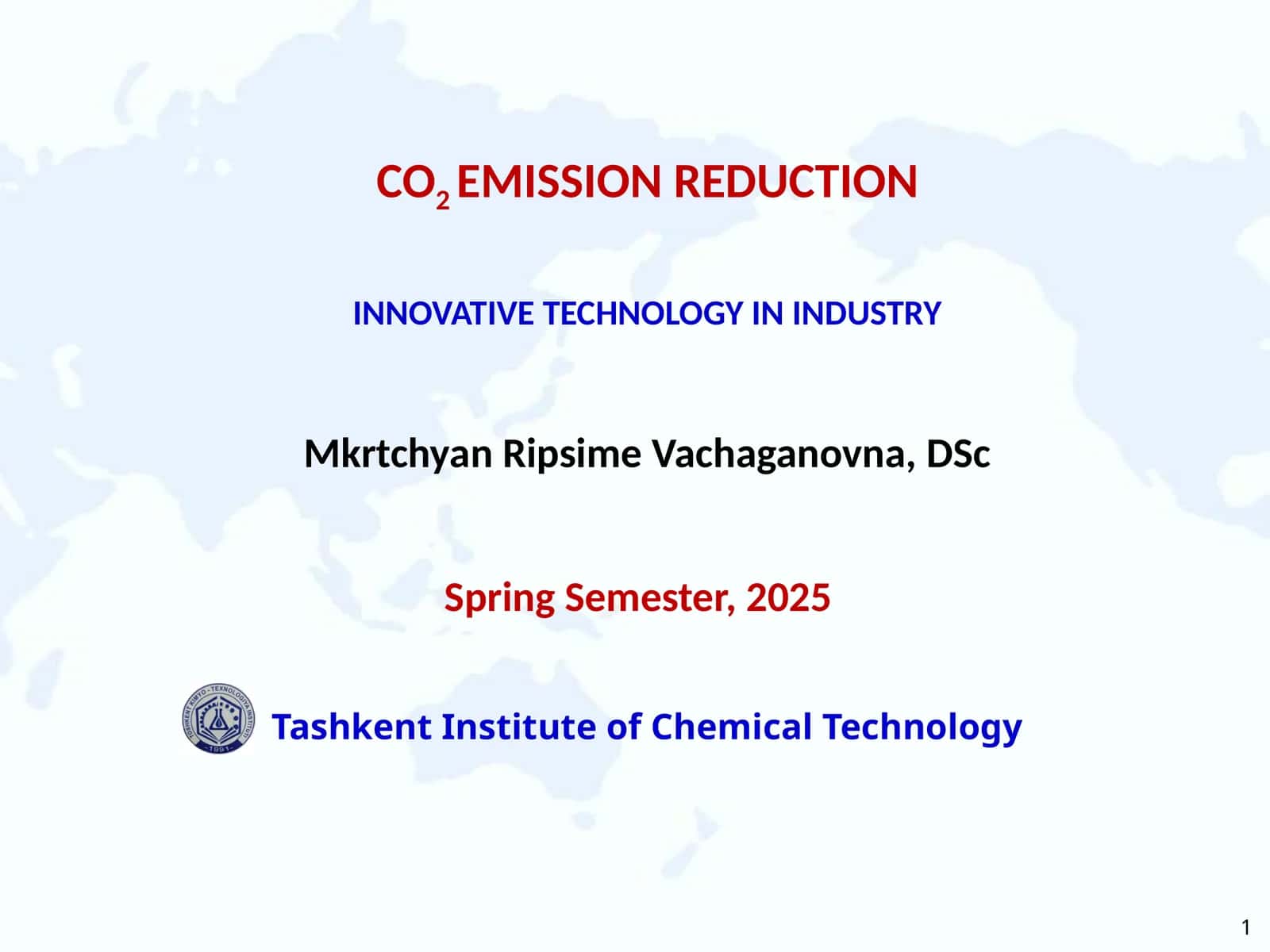 CO2EMISSION REDUCTION INNOVATIVE TECHNOLOGY IN INDUSTRY