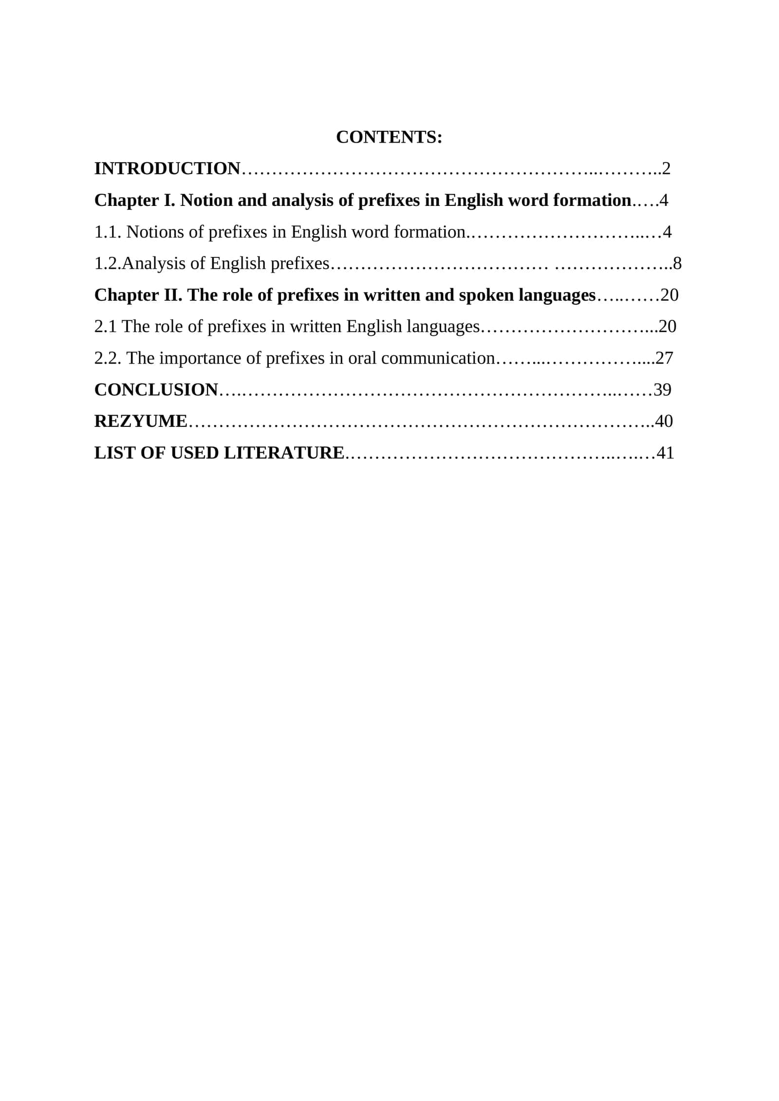 Notions of prefixes in English word formation