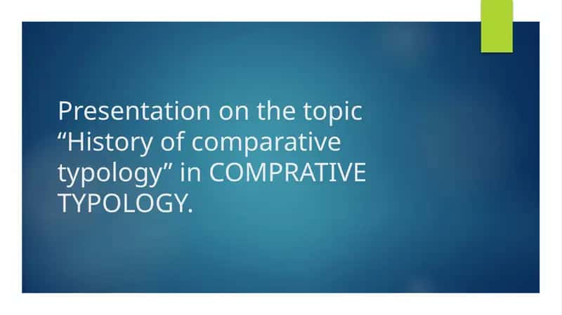 History of comparative typology