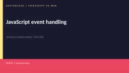 DASTURLASH | JAVASCRIPT VA WEB