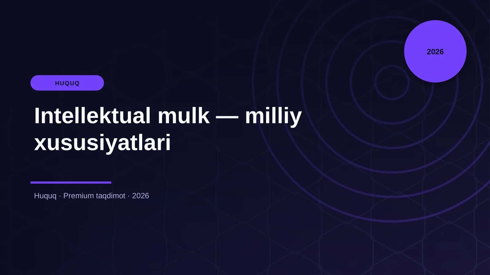 Intellektual mulk — milliy xususiyatlari