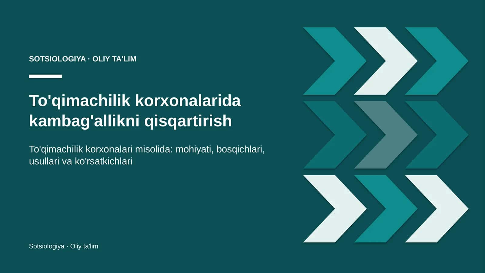 to'qimachilik korxonalarida kambag'allikni qisqartirish 6671