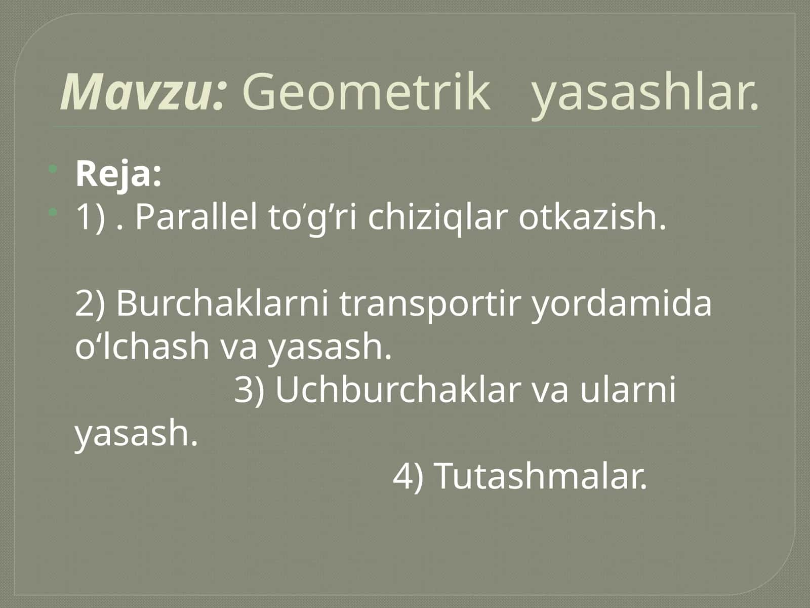 Geometrik yasashlar