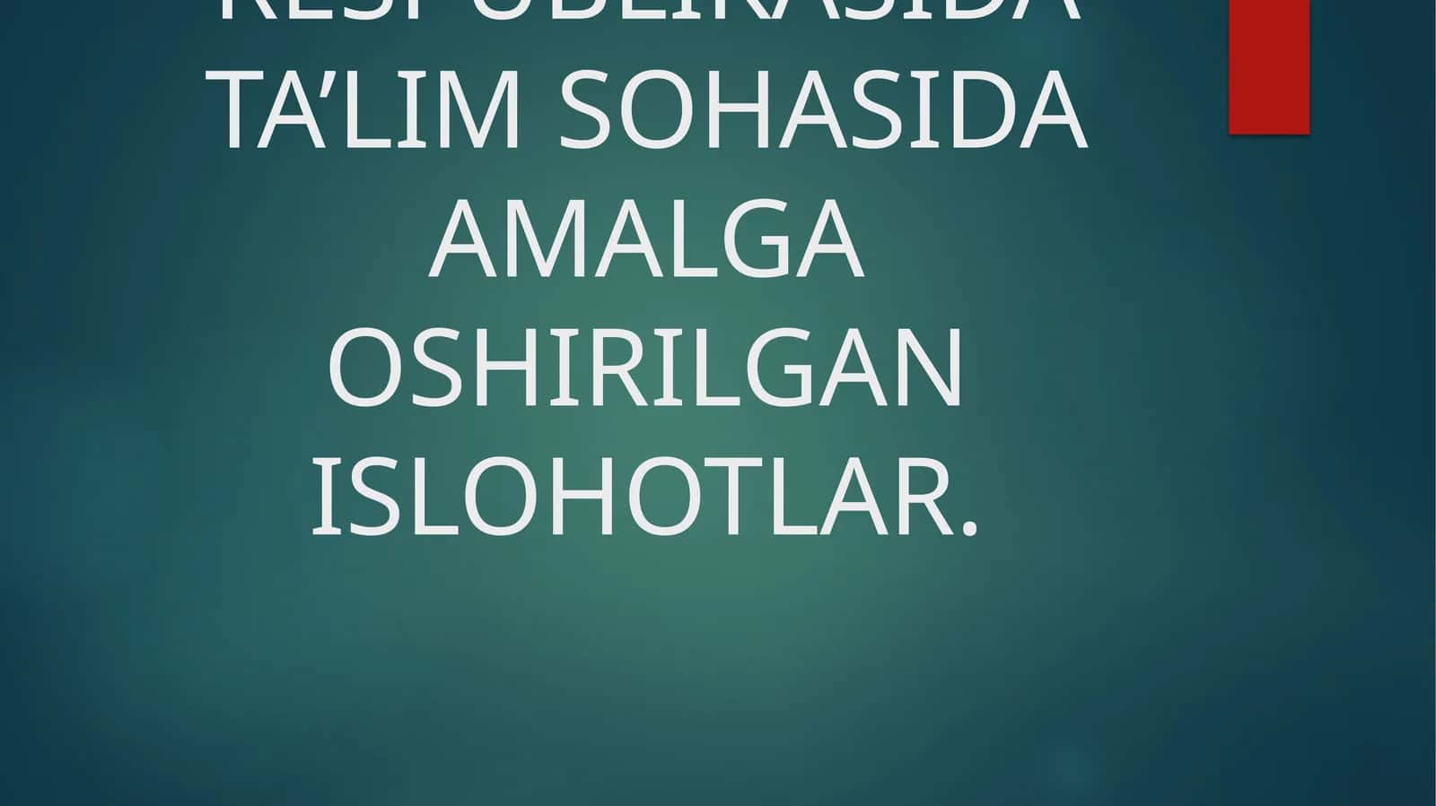 Mustaqillik yillarida ilm-fanning rivojlanishi