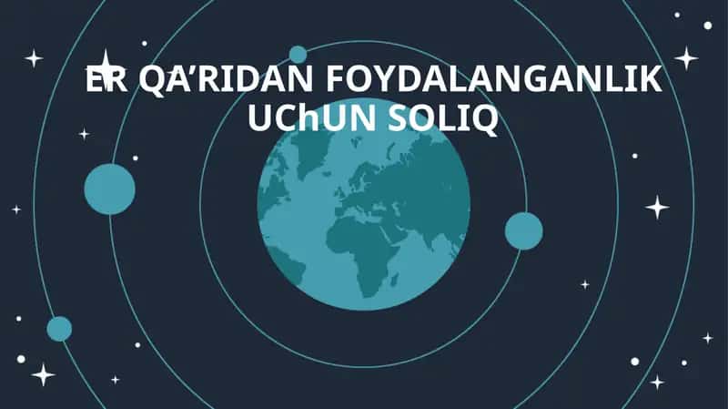 ER QA’RIDAN FOYDALANGANLIK UChUN SOLIQ