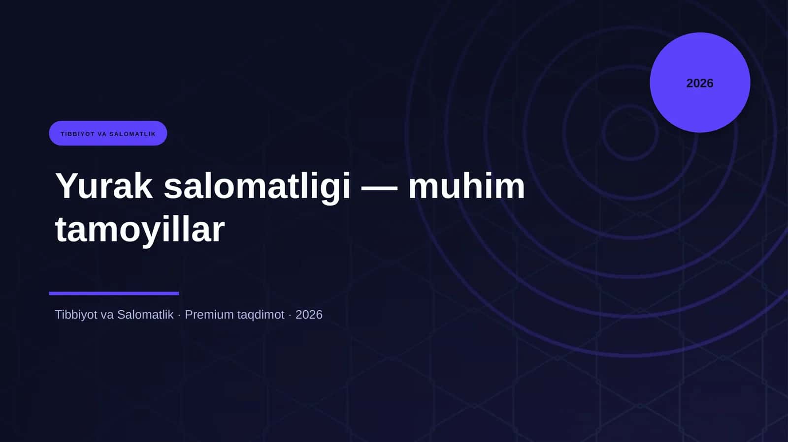 Ushbu taqdimot «Yurak salomatligi — muhim tamoyillar»