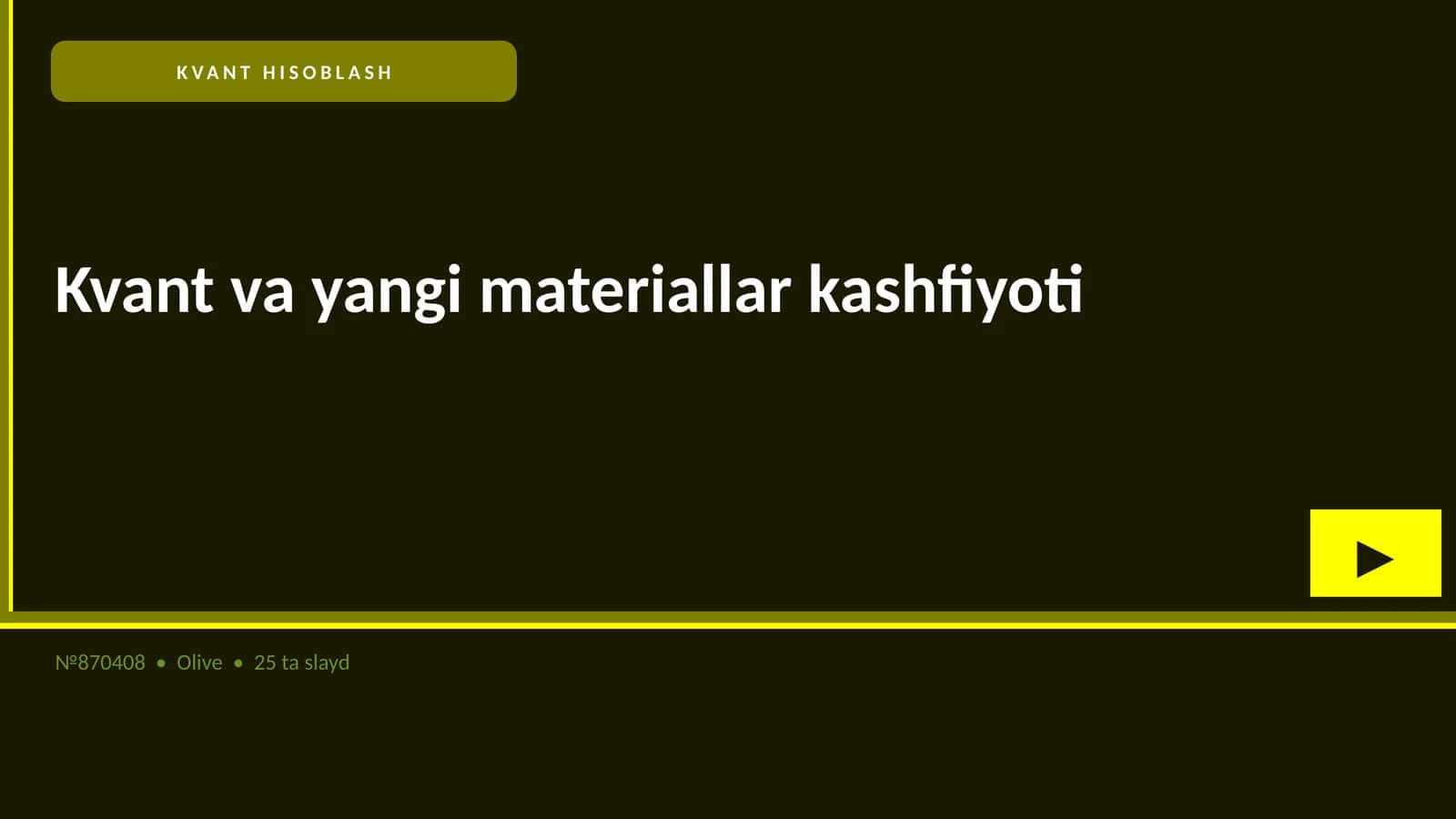 KVANT HISOBLASH