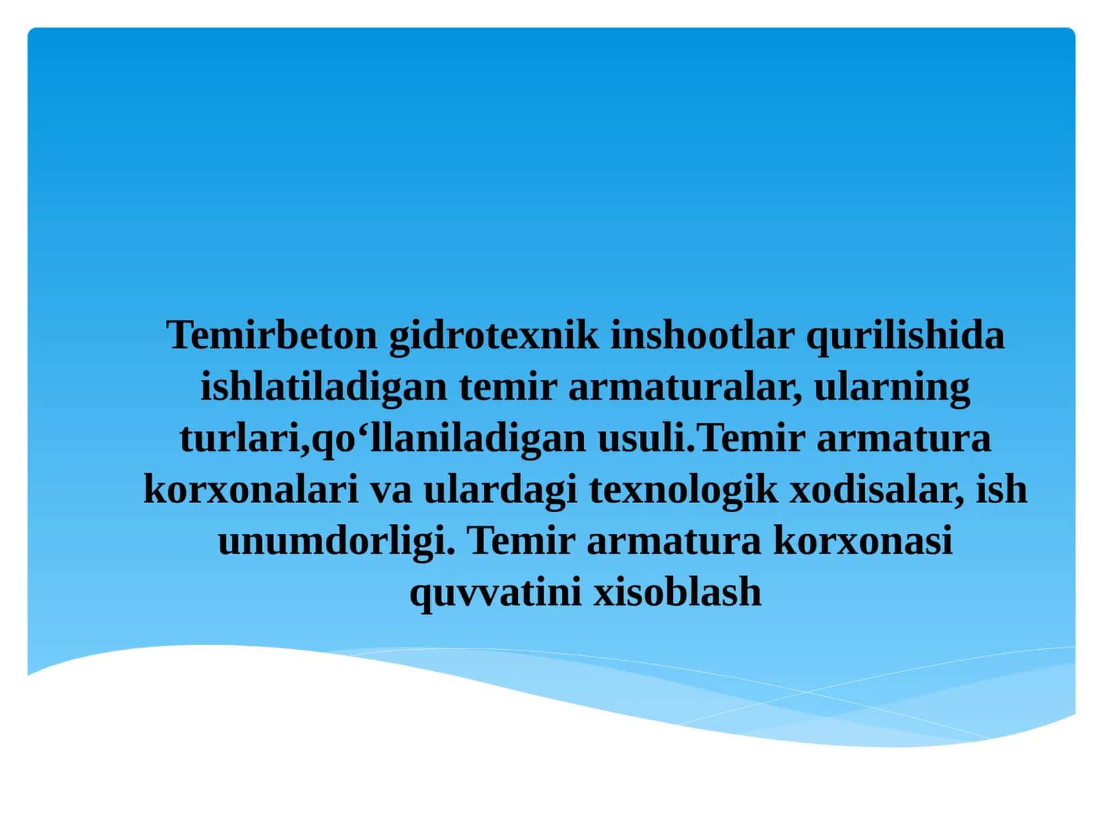 Temirbeton Gidrotexnik Inshootlar