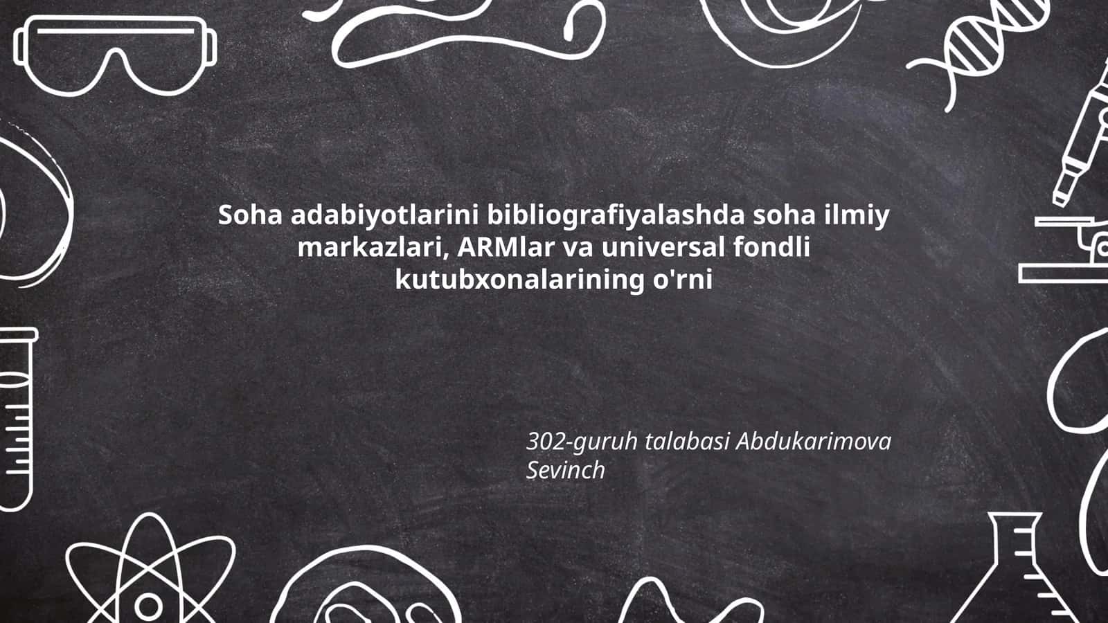 Soha adabiyotlarini bibliografiyalashning ahamiyati