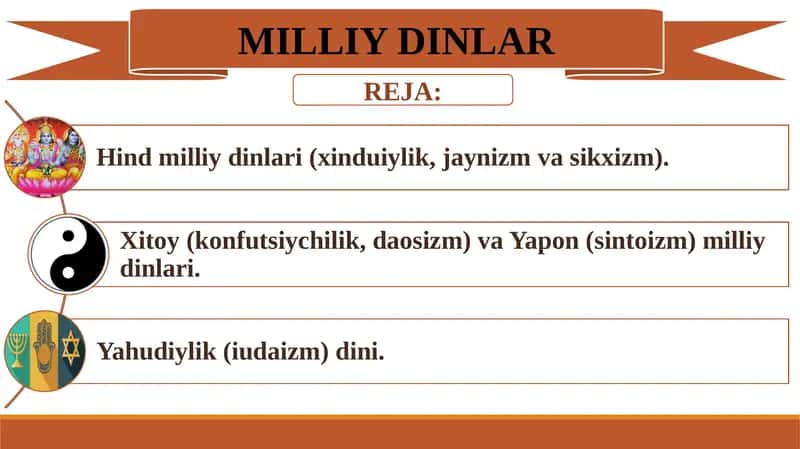 MILLIY DINLAR