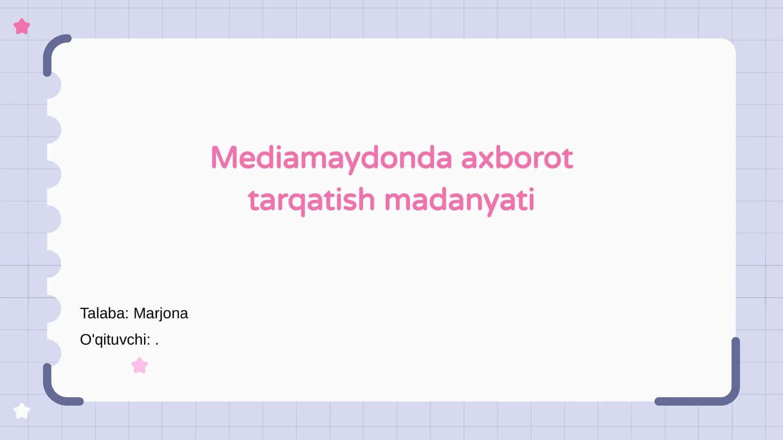 Mediamaydonda axborot tarqatish madaniyati