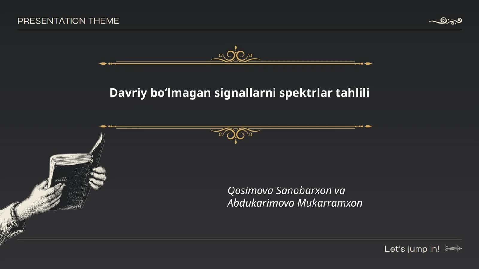Spektr tahlilining nazariy asosi