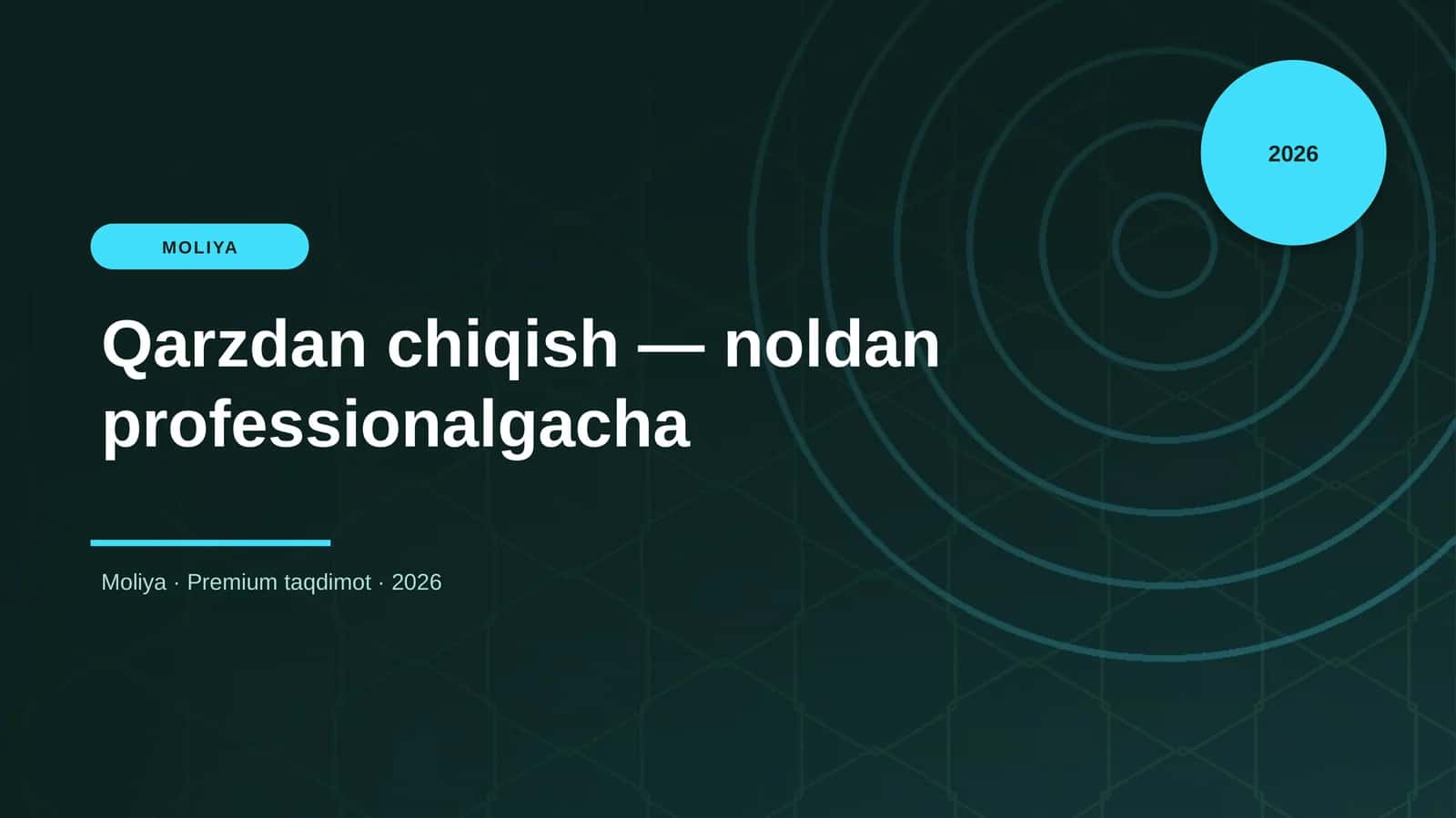 Qarzdan chiqish — noldan professionalgacha