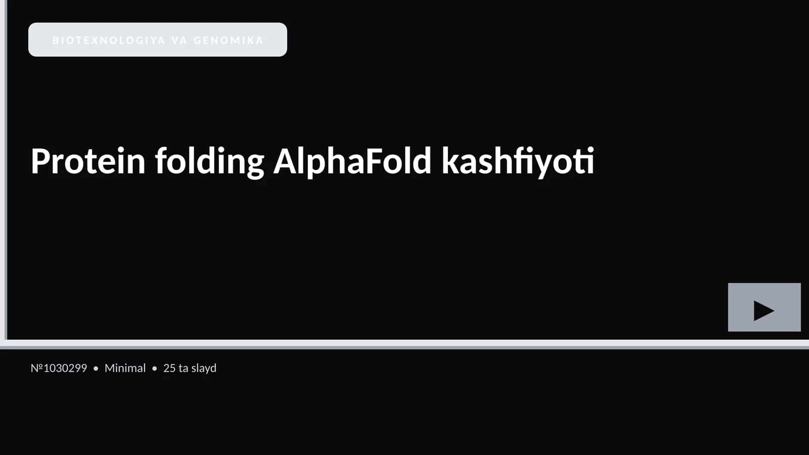 Protein folding AlphaFold kashfiyoti