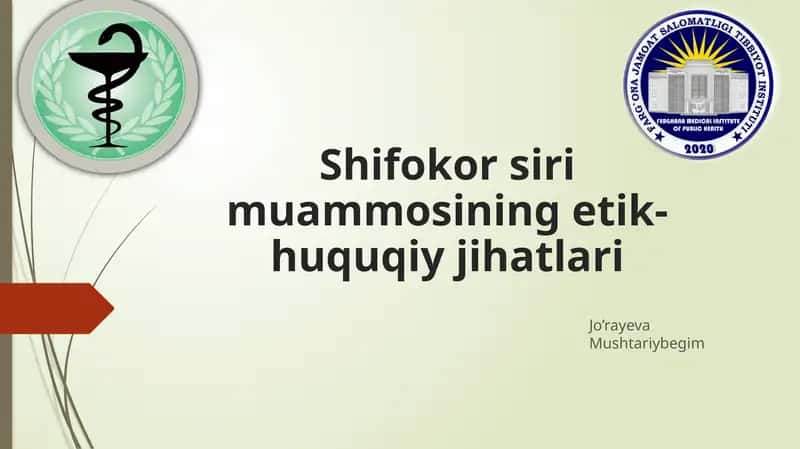 Shifokor siri muammosi