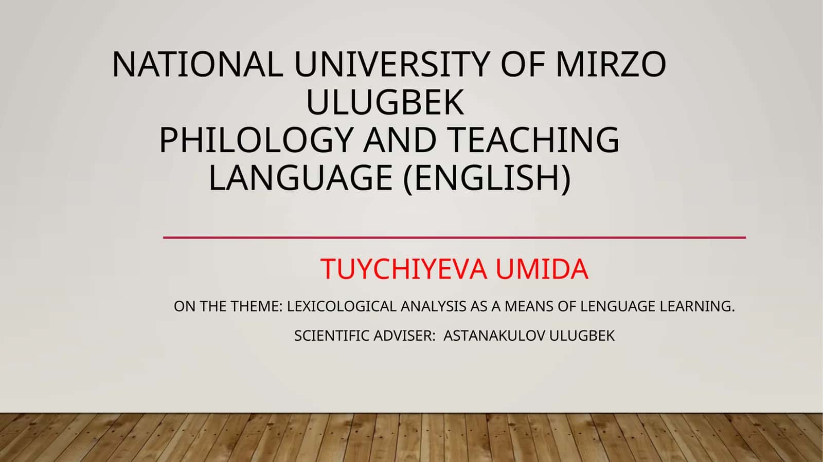 LEXICOLOGICAL ANALYSISASAMEANSOFLENGUAGE LEARNING