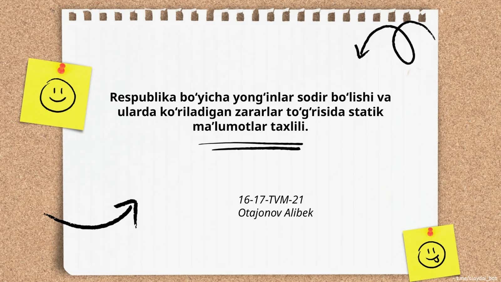 Respublika bo‘yicha yong‘inlar sodir bo‘lishi va ularda ko‘riladigan zararlar to‘g‘risida statik ma’lumotlar taxlili