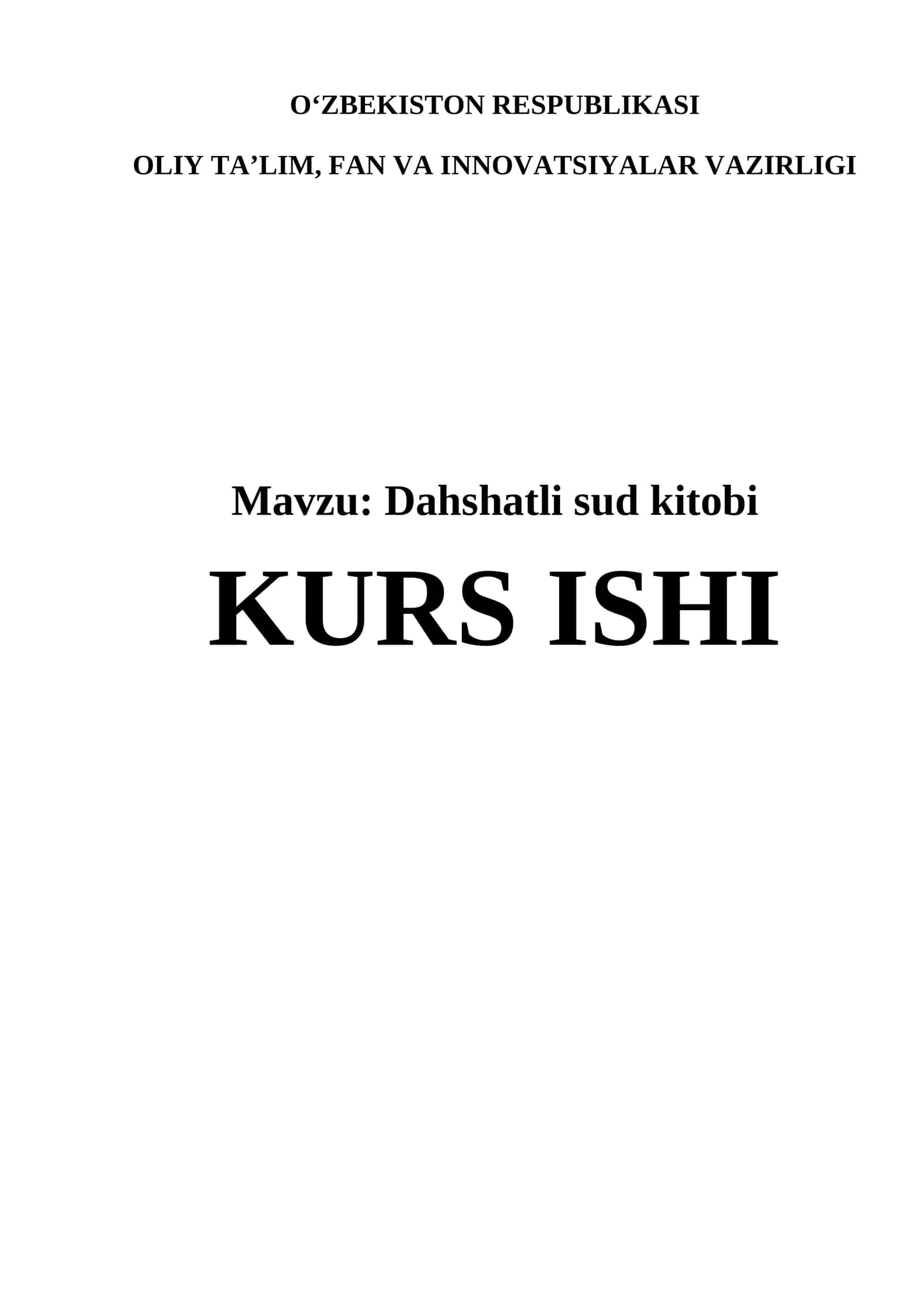 Dahshatli sud kitobi