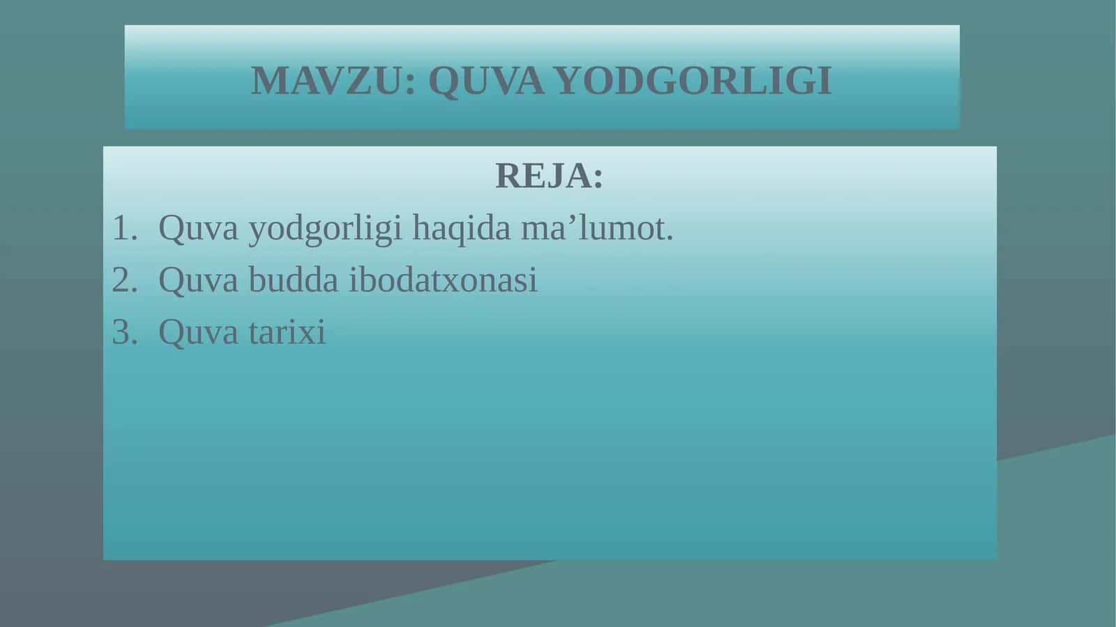 QUVA YODGORLIGI