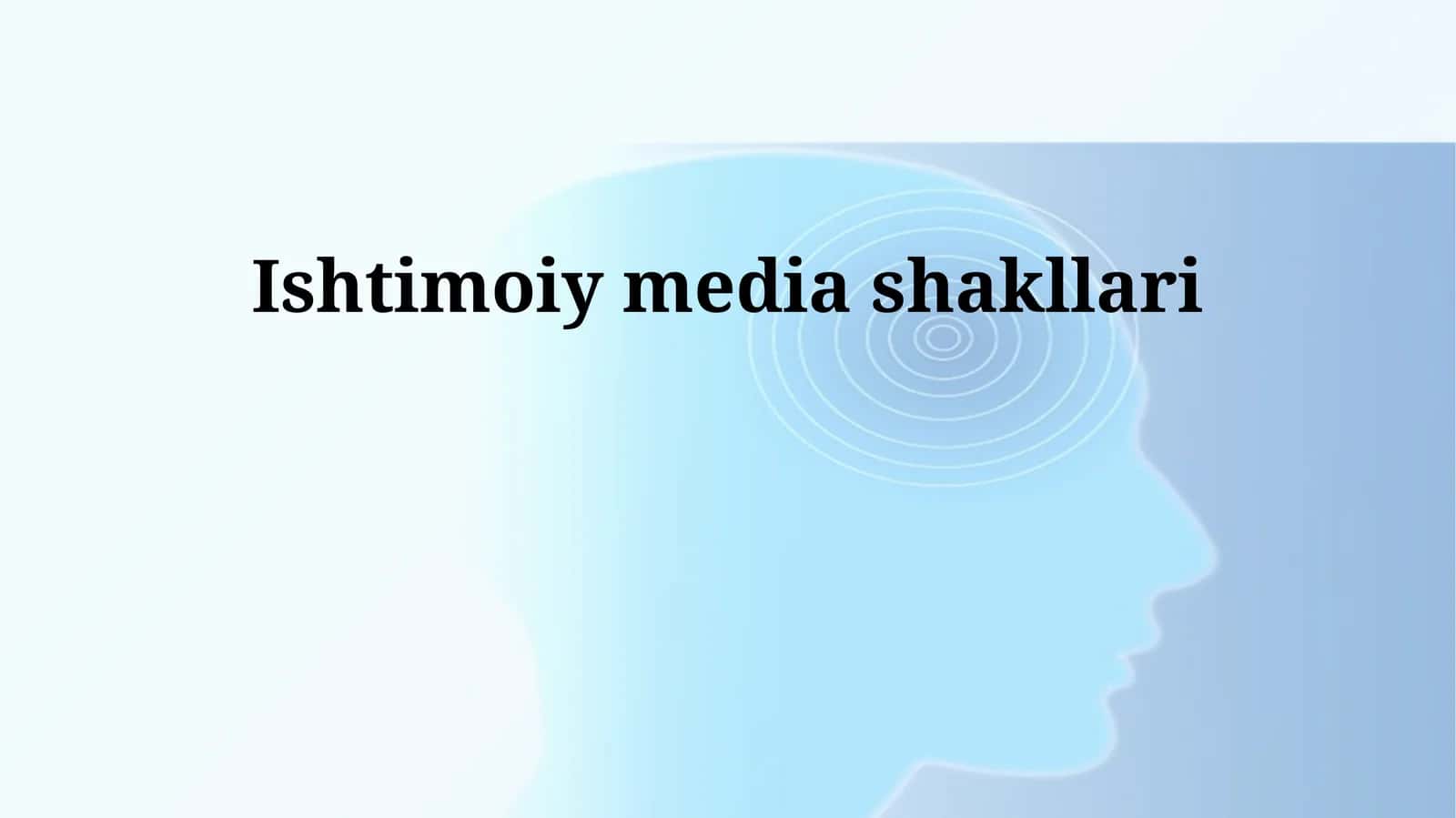 Ishtimoiy media shakllari