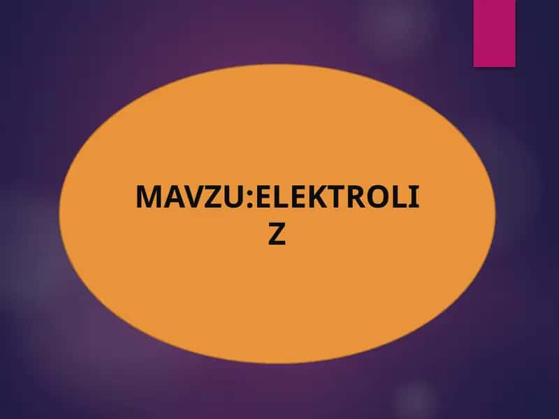 ELEKTROLIZ
