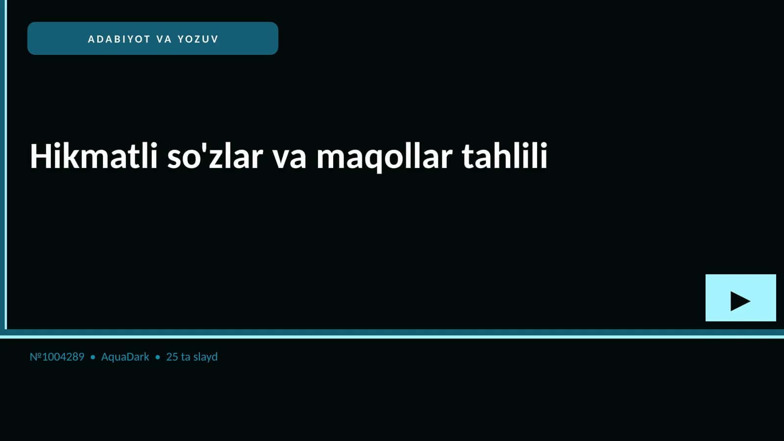 Hikmatli so'zlar va maqollar tahlili