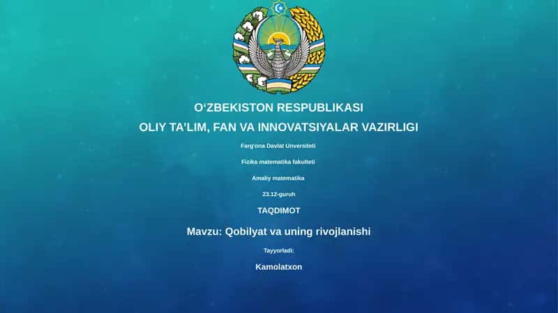 Qobilyat va uning rivojlanishi