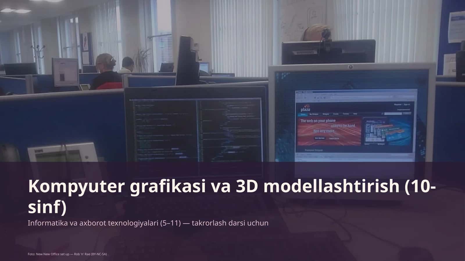 Kompyuter grafikasi va 3D modellashtirish (10-sinf)