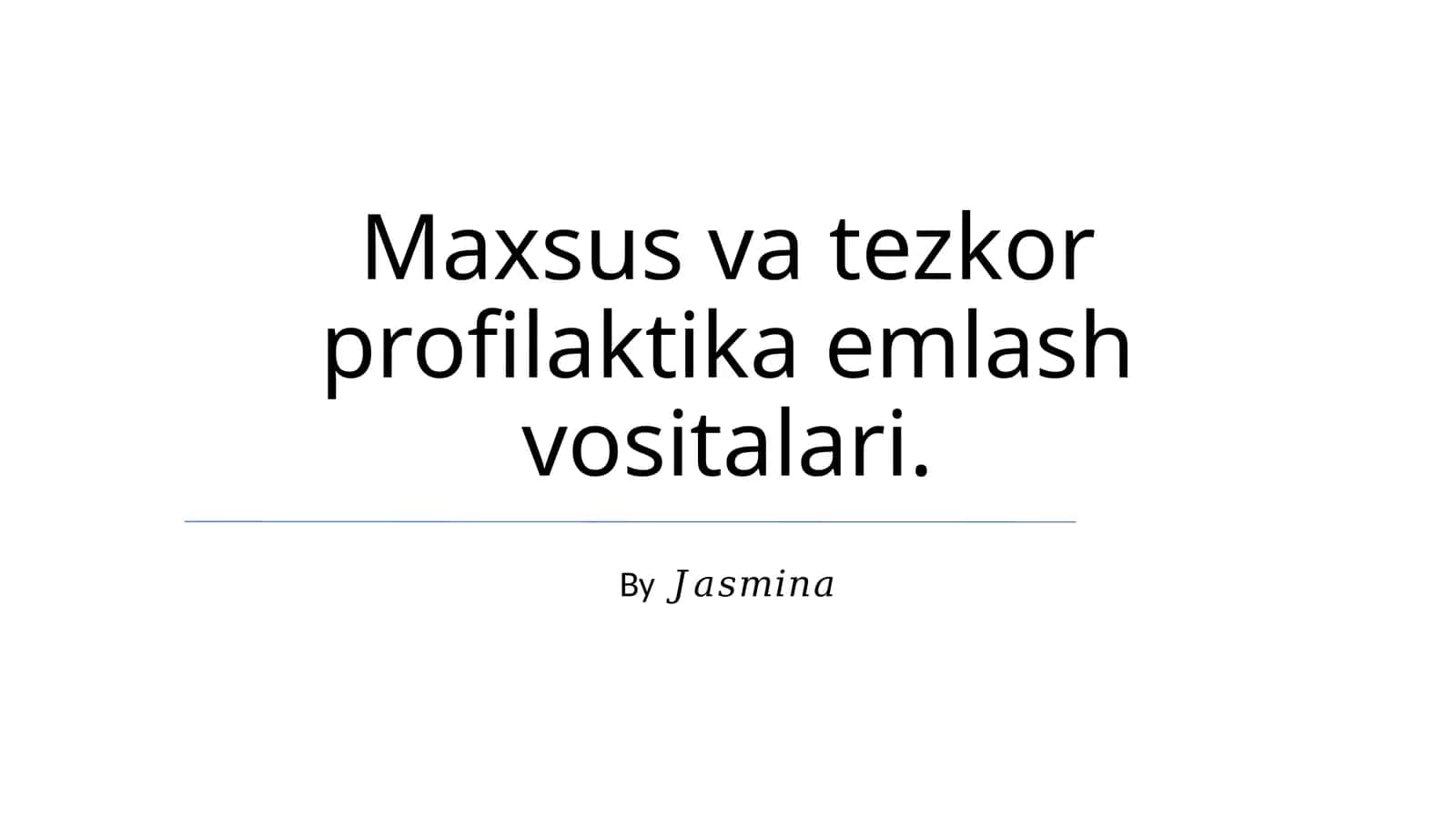 Maxsus va tezkor profilaktika emlash vositalari