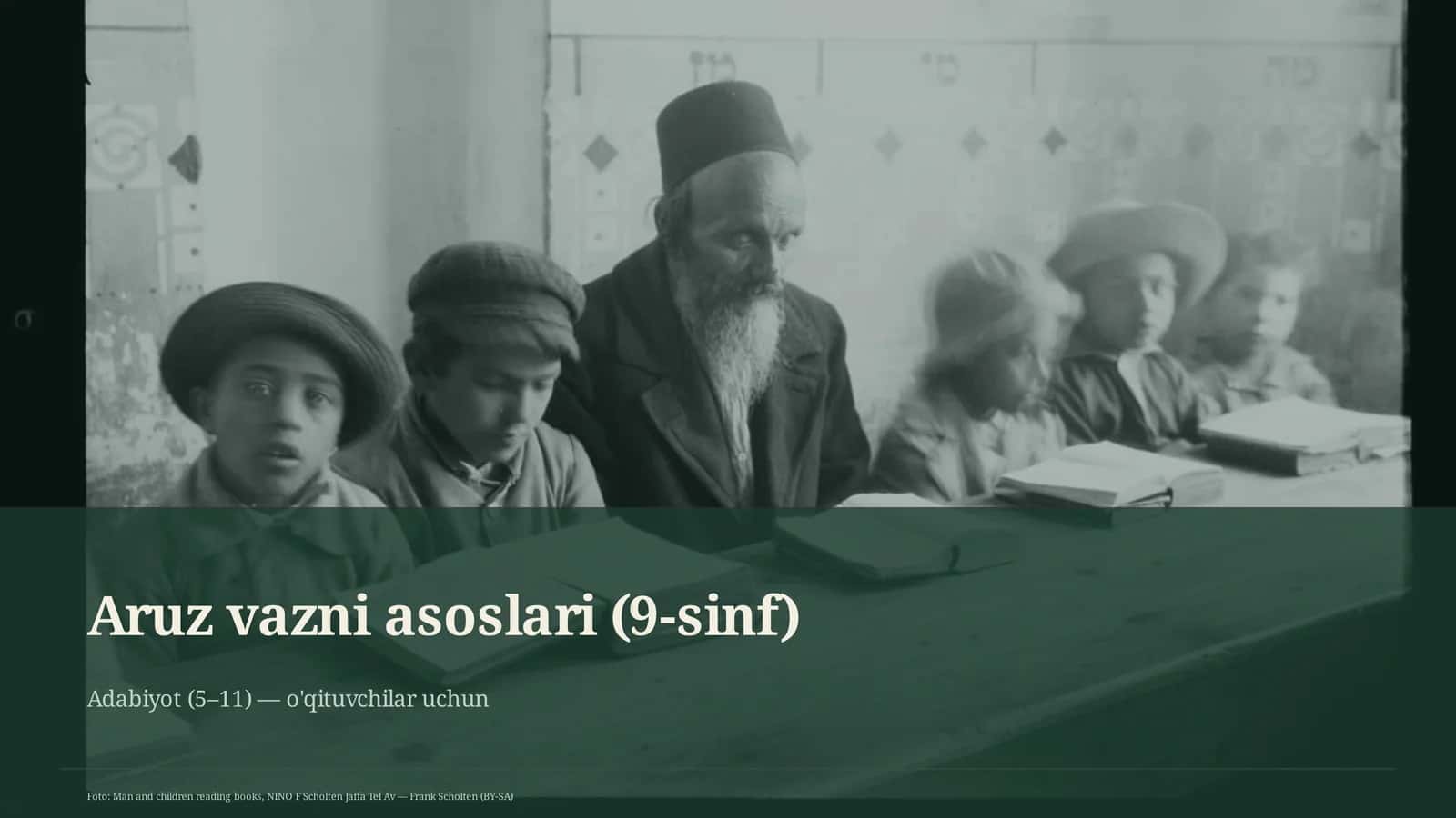 Aruz vazni asoslari (9-sinf)