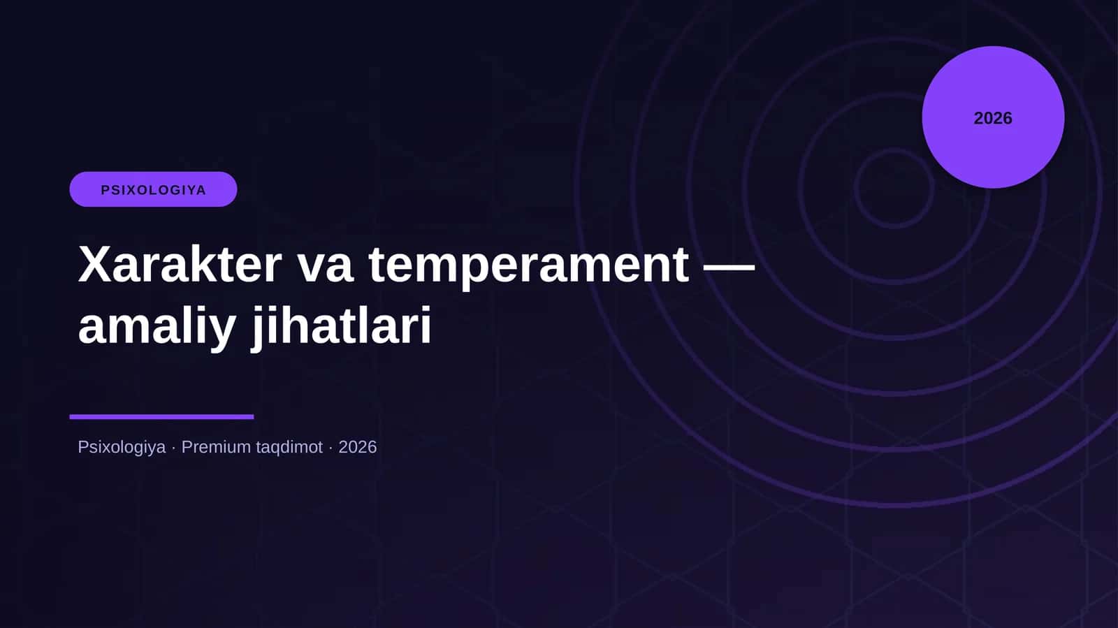 Xarakter va temperament — amaliy jihatlari