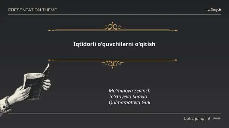 Iqtidorli oʻquvchilarni oʻqitish