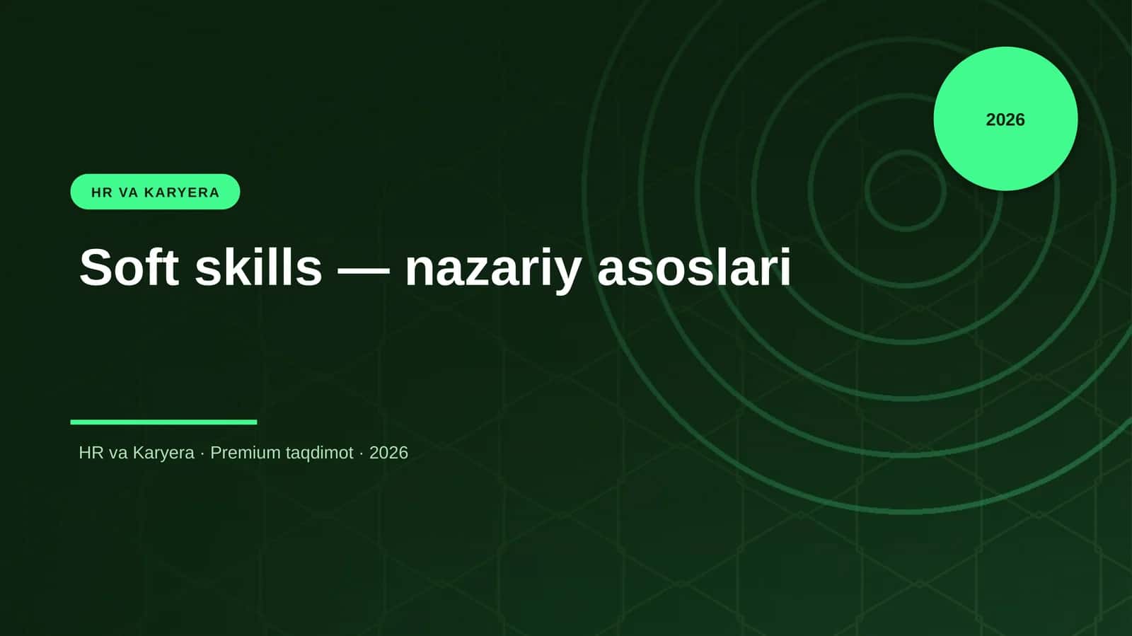 Soft skills — nazariy asoslari