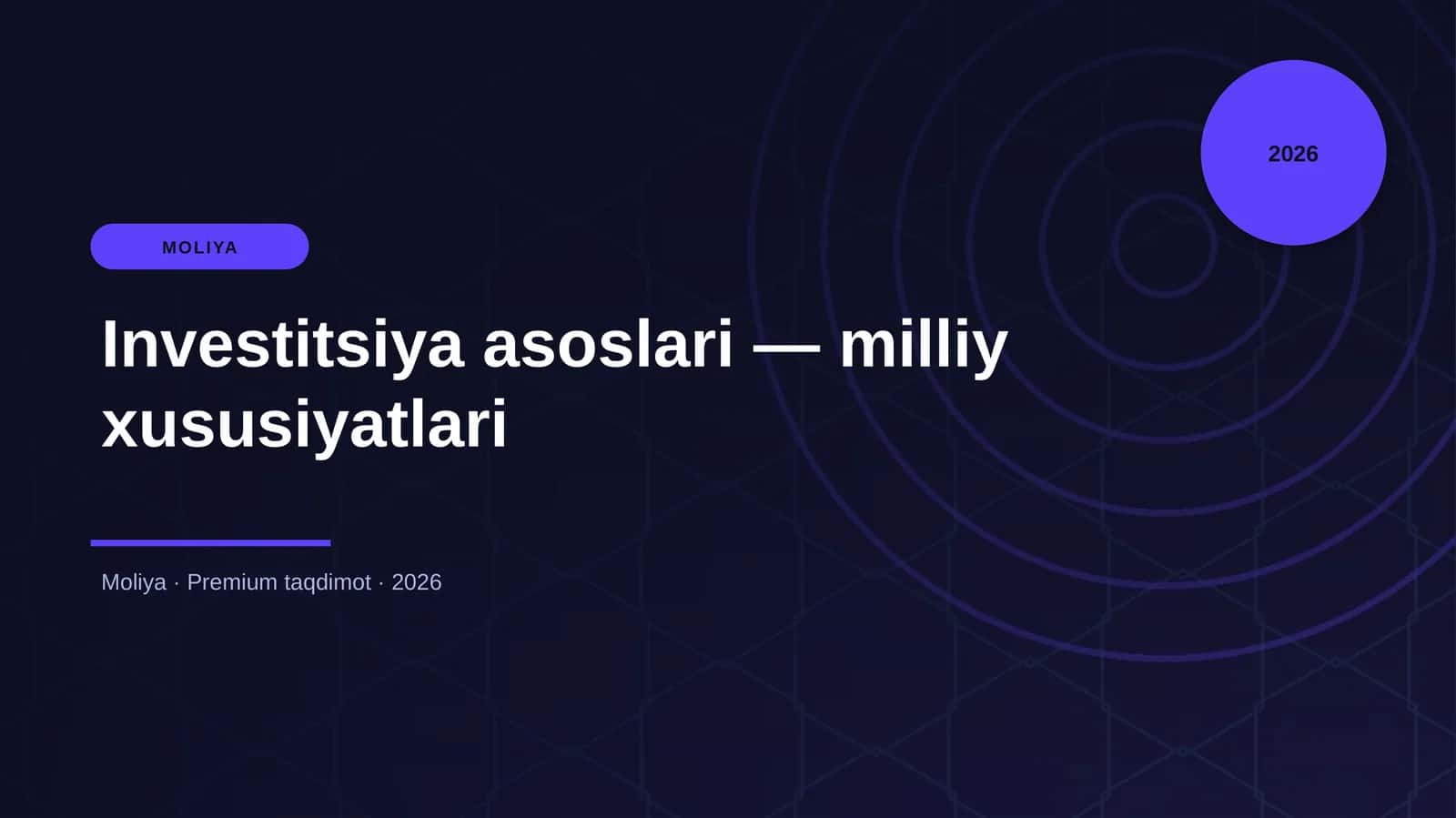 Investitsiya asoslari — milliy xususiyatlari