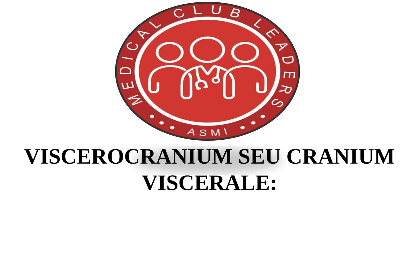 VISCEROCRANIUM SEU CRANIUM VISCERALE