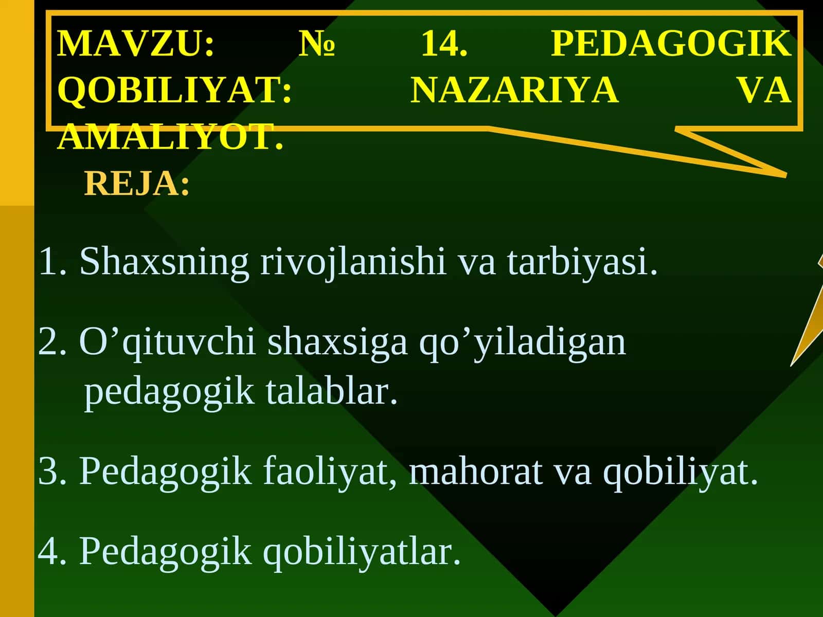 PEDAGOGIK QOBILIYAT: NAZARIYA VA AMALIYOT